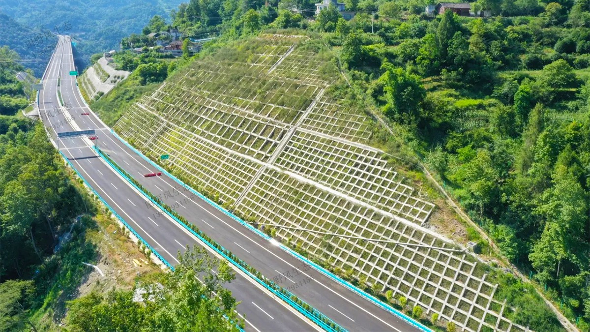 汕湛高速惠州至清远段高速公路边坡复绿工程-田野风