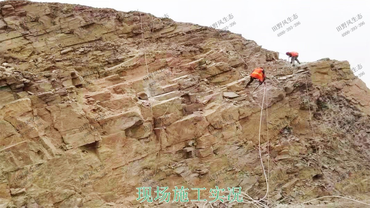 清远界牌石场矿山边坡喷草